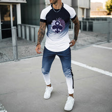 Load image into Gallery viewer, Mens Black And White Gradient Print Suit