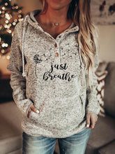 Load image into Gallery viewer, Women's Faith Just Breathe Print Hoodie Sweatshirt