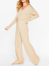 Load image into Gallery viewer, Fashion V-Neck Lapel Long Sleeve Knit Suit