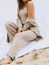 Load image into Gallery viewer, Ribbed Loungewear Co-Ord Three Piece Set