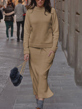 Load image into Gallery viewer, Pure Color Knitted Casual Two-piece Suit