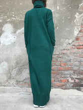 Load image into Gallery viewer, High Collar Stitching Pocket Solid Color Casual Dress