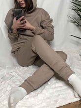 Load image into Gallery viewer, Hoodie Pure Color Sets Casual Pants Two Pieces Suits