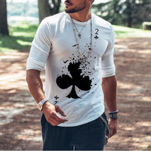 Load image into Gallery viewer, Men'S Fashion Plum Blossom Print White Long Sleeve T-Shirt