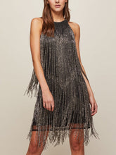 Load image into Gallery viewer, Fashion Sexy Fringed Sleeveless Dress
