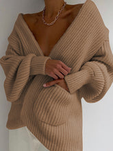 Load image into Gallery viewer, Solid Color Knitted Loose Casual Coat