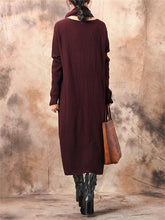 Load image into Gallery viewer, Autumn And Winter Ladies Casual Scarf Sweater Dress