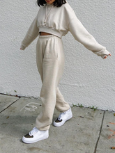 Load image into Gallery viewer, Casual Hooded Drawstring Sweatshirt Loose Two-piece Suit