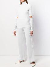 Load image into Gallery viewer, Niche Design Solid Color Split Sleeves Solid Color Women'S Knitted Suit