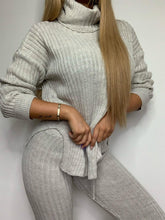 Load image into Gallery viewer, Turtleneck Sweater Loose Two-Piece Suit