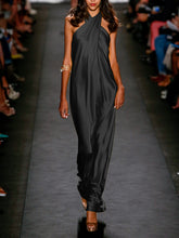 Load image into Gallery viewer, Fashion Halter Silk Elegant Evening Dress