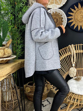 Load image into Gallery viewer, Pure Color Long-sleeved Hooded Casual Coat