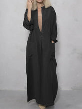 Load image into Gallery viewer, Solid Color V-Neck Pocket Maxi Dress
