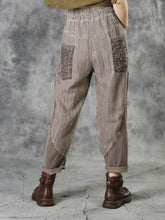 Load image into Gallery viewer, Women's Loose Solid Color Casual Lace-up Trousers