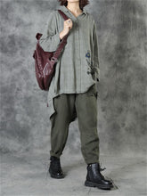 Load image into Gallery viewer, Retro Literary And Casual Check Print Blouse