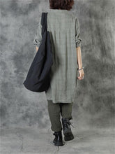 Load image into Gallery viewer, Retro Literary And Casual Check Print Blouse