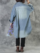 Load image into Gallery viewer, Retro Literary Casual Loose Denim Print Blouse
