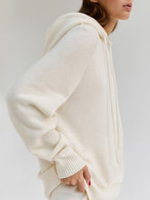 Load image into Gallery viewer, Drawstring Hood Knitted Two-Piece Suit