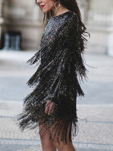 Load image into Gallery viewer, Fashion Casual Long Sleeve Tassel Elegant Dress