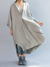 Load image into Gallery viewer, Women's Long Casual Solid Color V-neck Top