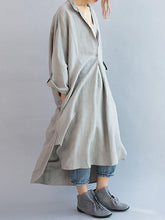 Load image into Gallery viewer, Women's Long Casual Solid Color V-neck Top