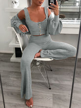 Load image into Gallery viewer, Fashion Knitted Casual Loose Three-piece Suit