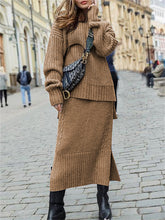 Load image into Gallery viewer, Fashion Street Loose Solid Color Women'S Knitted Suit Skirt