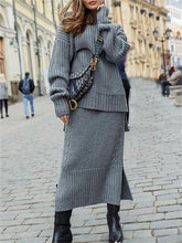 Load image into Gallery viewer, Fashion Street Loose Solid Color Women'S Knitted Suit Skirt
