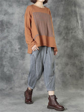 Load image into Gallery viewer, Literary Pattern Round Neck Women'S Knitted Long Sleeves