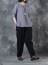 Load image into Gallery viewer, Cotton And Linen Solid Color Comfortable Women'S Long-Sleeved Shirt