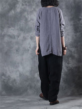 Load image into Gallery viewer, Cotton And Linen Solid Color Comfortable Women'S Long-Sleeved Shirt