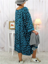 Load image into Gallery viewer, Spring And Summer Retro Casual Leopard Print Loose Women'S Dress