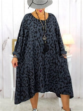 Load image into Gallery viewer, Spring And Summer Retro Casual Leopard Print Loose Women'S Dress