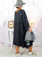 Load image into Gallery viewer, Spring And Summer Retro Casual Leopard Print Loose Women'S Dress