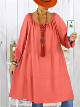 Load image into Gallery viewer, Spring And Summer Bohemian Solid Color Casual Women'S Dress