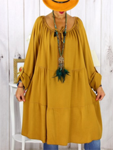 Load image into Gallery viewer, Spring And Summer Bohemian Solid Color Casual Women'S Dress