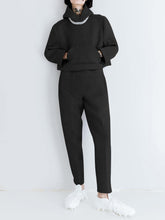 Load image into Gallery viewer, Fashion Loose Solid Color Hooded Casual Two-Piece Suit