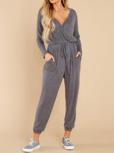 Load image into Gallery viewer, Fashion Loose Long Sleeve V-Neck Casual Jumpsuit