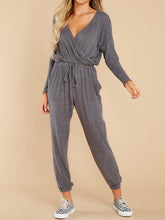 Load image into Gallery viewer, Fashion Loose Long Sleeve V-Neck Casual Jumpsuit
