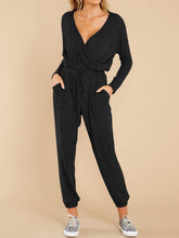 Load image into Gallery viewer, Fashion Loose Long Sleeve V-Neck Casual Jumpsuit