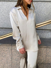 Load image into Gallery viewer, Silk Blouses Loose Two-Piece Suit