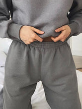 Load image into Gallery viewer, Women'S Solid Color Casual Hooded Loose Sports Two-Piece Suit