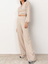 Load image into Gallery viewer, Fashion V-Neck Wide-Leg Leisure Two-Piece Suit