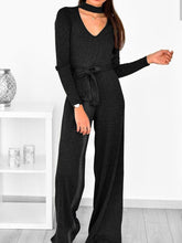 Load image into Gallery viewer, Fashion Casual V-Neck Wide-Leg Jumpsuit