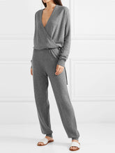 Load image into Gallery viewer, Casual Long-Sleeved V-Neck Loose Casual Jumpsuit