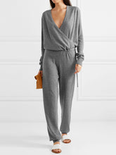 Load image into Gallery viewer, Casual Long-Sleeved V-Neck Loose Casual Jumpsuit