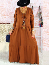 Load image into Gallery viewer, V-Neck Solid Color Casual Dress