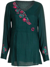 Load image into Gallery viewer, Embroidered V-neck Fashion T-Shirt