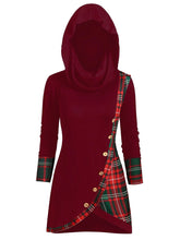 Load image into Gallery viewer, Retro Casual Plaid Stitching Women'S Dress