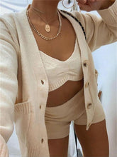 Load image into Gallery viewer, Simple And Comfortable Solid Color Women'S Knitted Three-Piece Suit